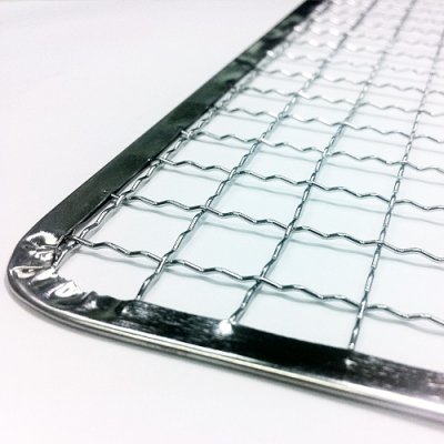 画像1: 使い捨て焼き網（スチール製） 角網長方形型　200枚セット
